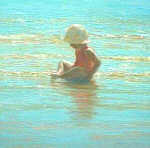 Girl Sitting in the Sea